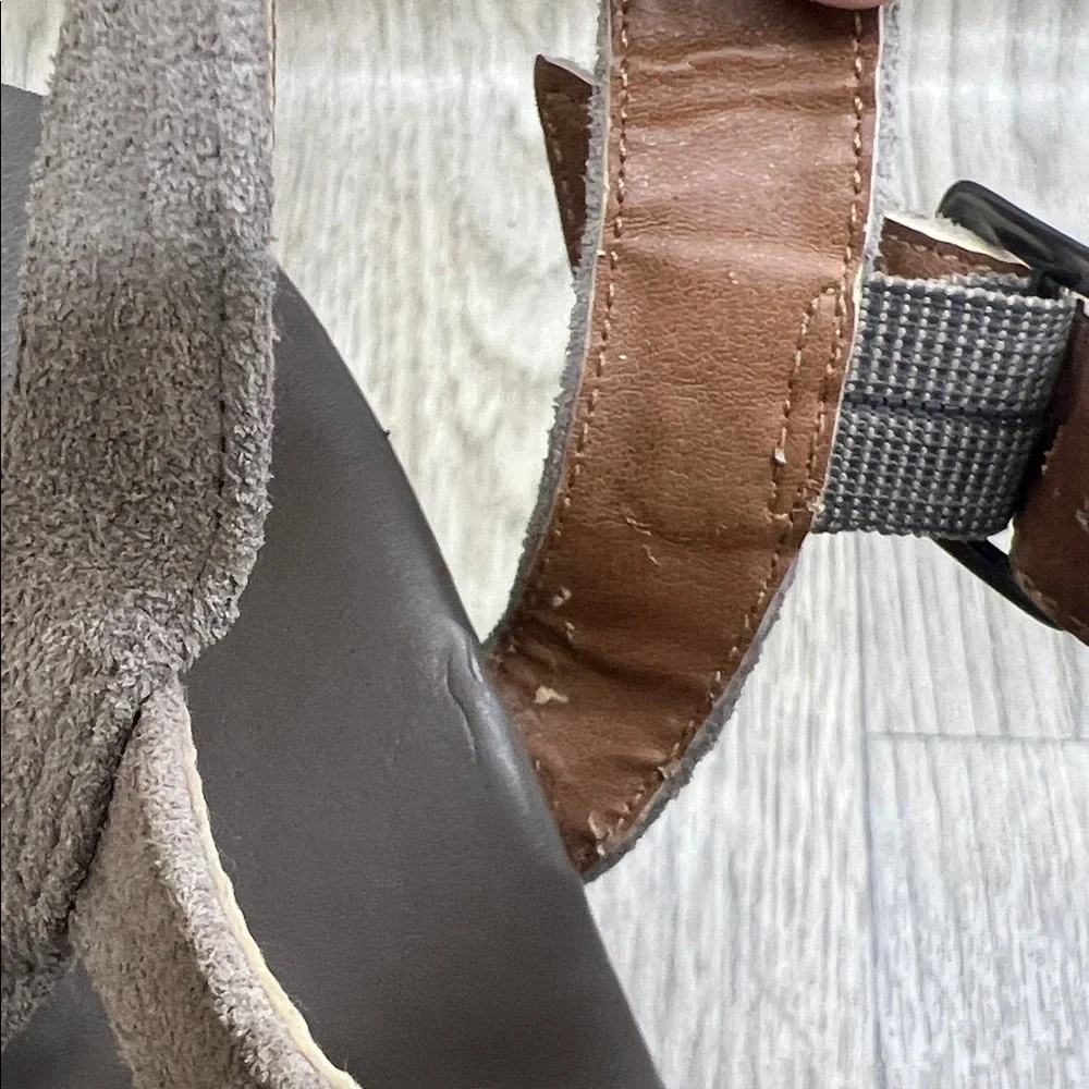 Lulu's Cream and Brown Platform Heels